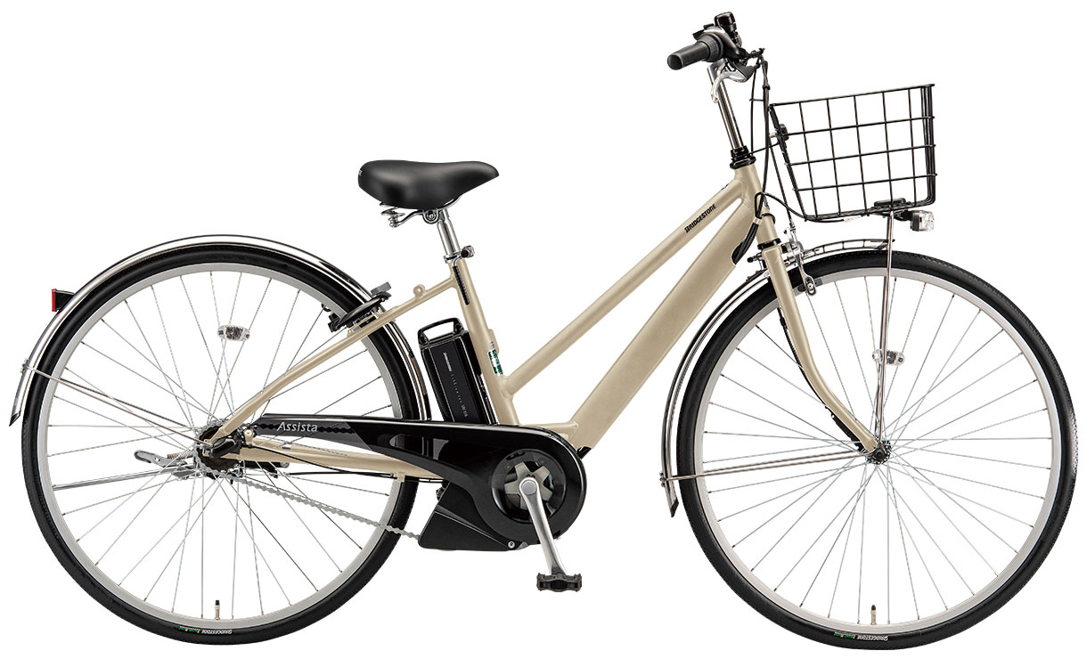 通勤・通学向け電動アシスト自転車 アシスタS STD T.レトログレージュ(ツヤ消しカラー)色の写真