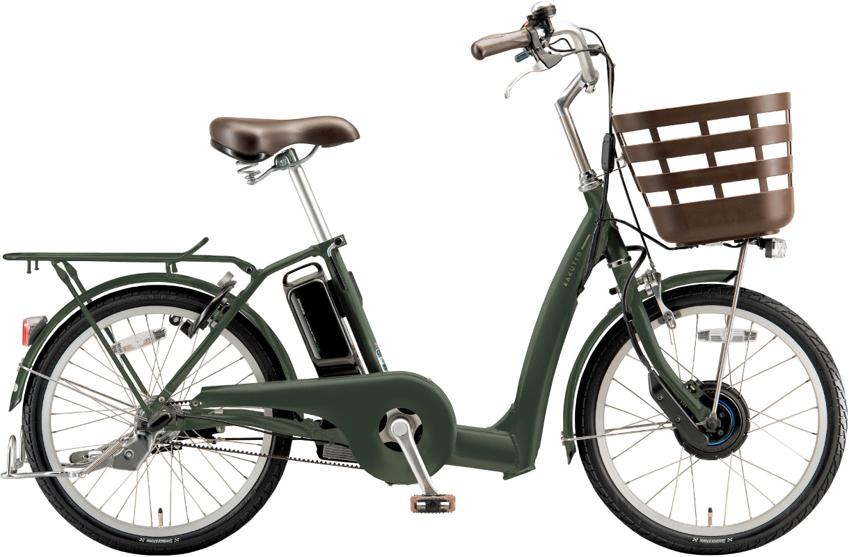 買い物向け電動アシスト自転車 ラクット 20/24インチ T.Xジェードオリーブ(ツヤ消しカラー)/24インチ色の写真
