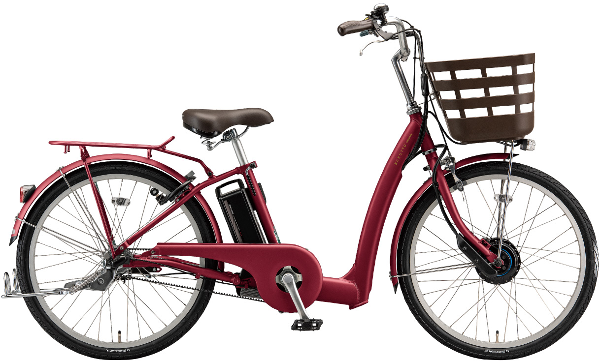 買い物向け電動アシスト自転車 ラクット 20/24インチ T.Xルビーレッド(ツヤ消しカラー)/20インチ色の写真