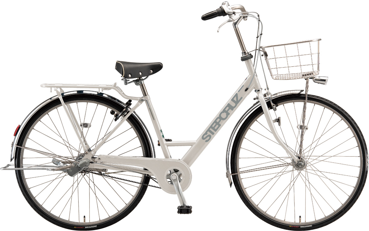 通学・通勤向け自転車 ステップクルーズ デラックス E.Xアーバングレー色の写真