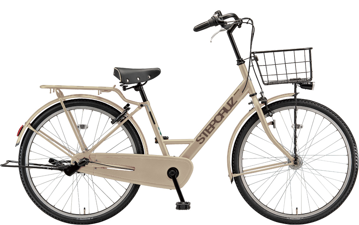 通学・通勤向け自転車 ステップクルーズ T.Xレトログレージュ（ツヤ消しカラー）色の写真