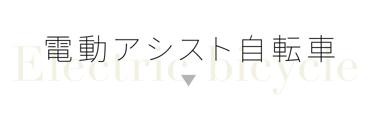 電動アシスト自転車