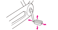 ペダルのガタつき確認イメージ